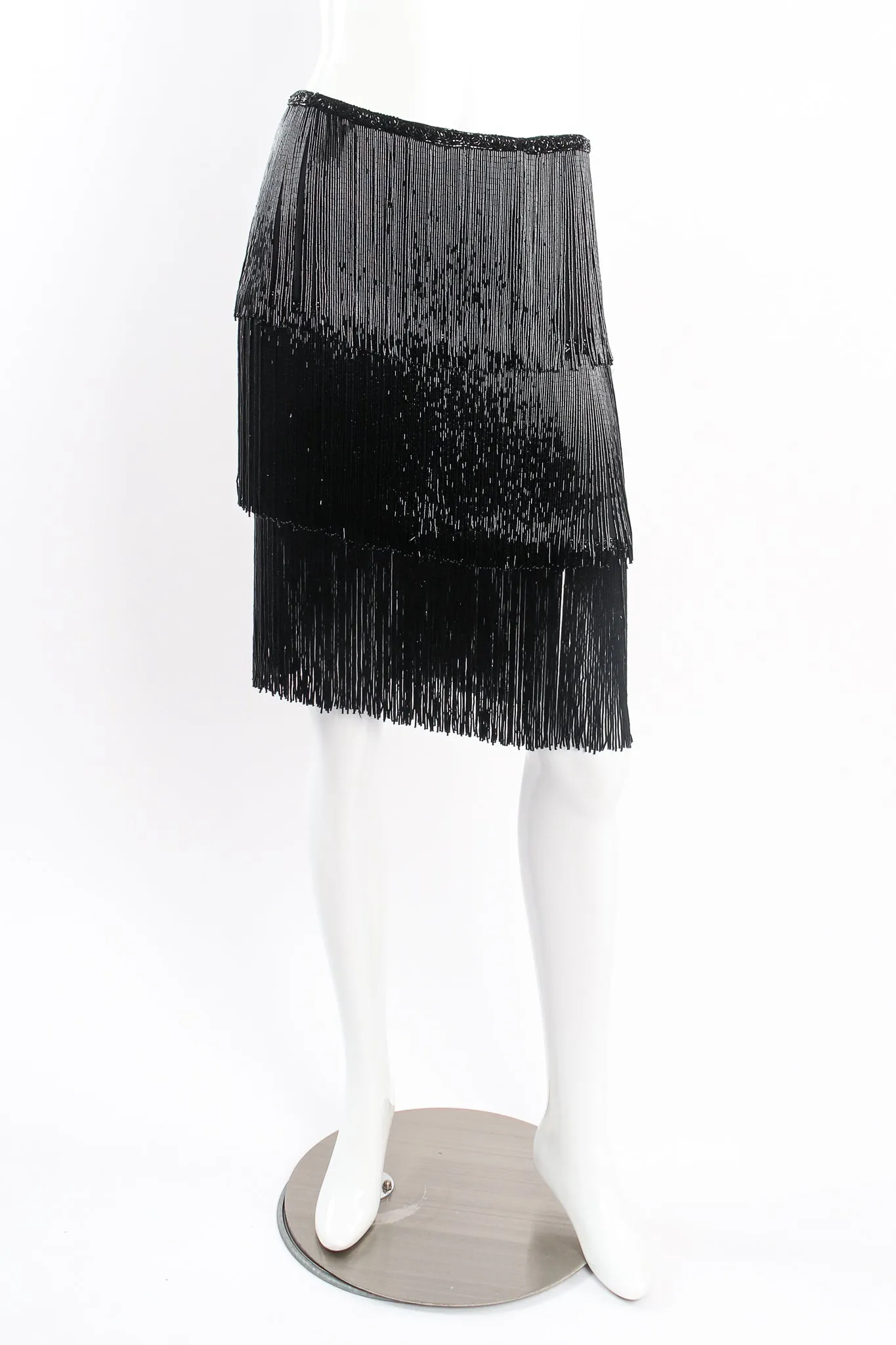 Tiered Bead Fringe Skirt