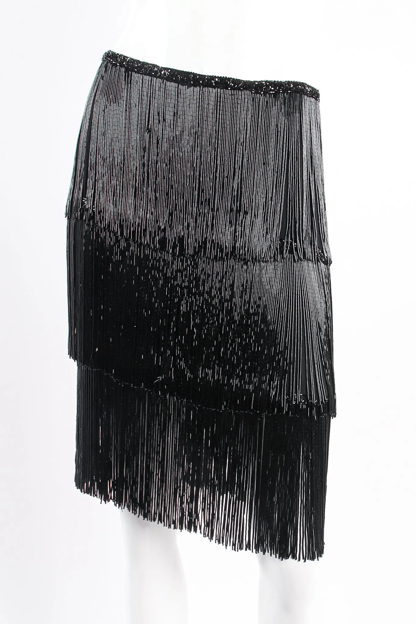 Tiered Bead Fringe Skirt