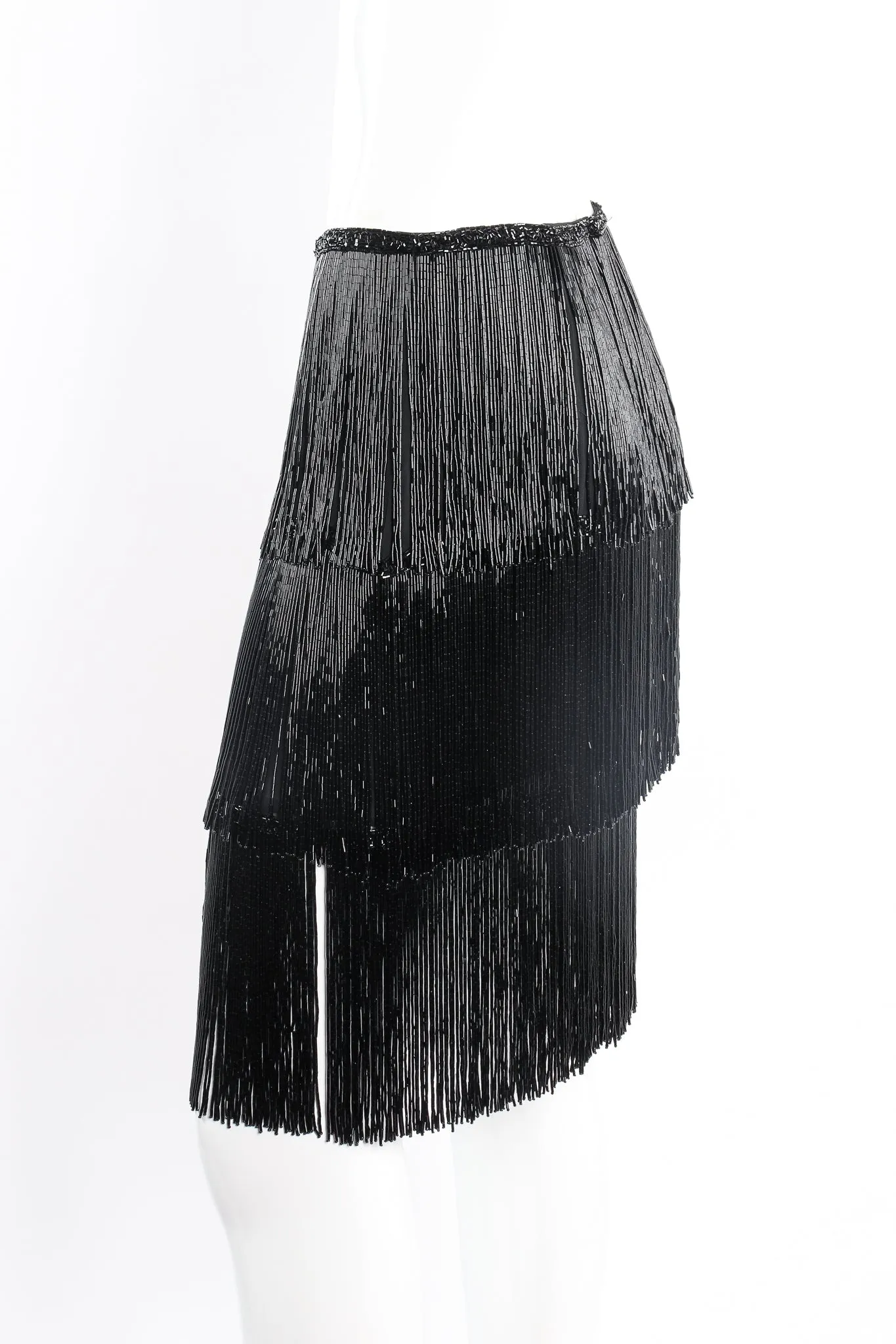 Tiered Bead Fringe Skirt