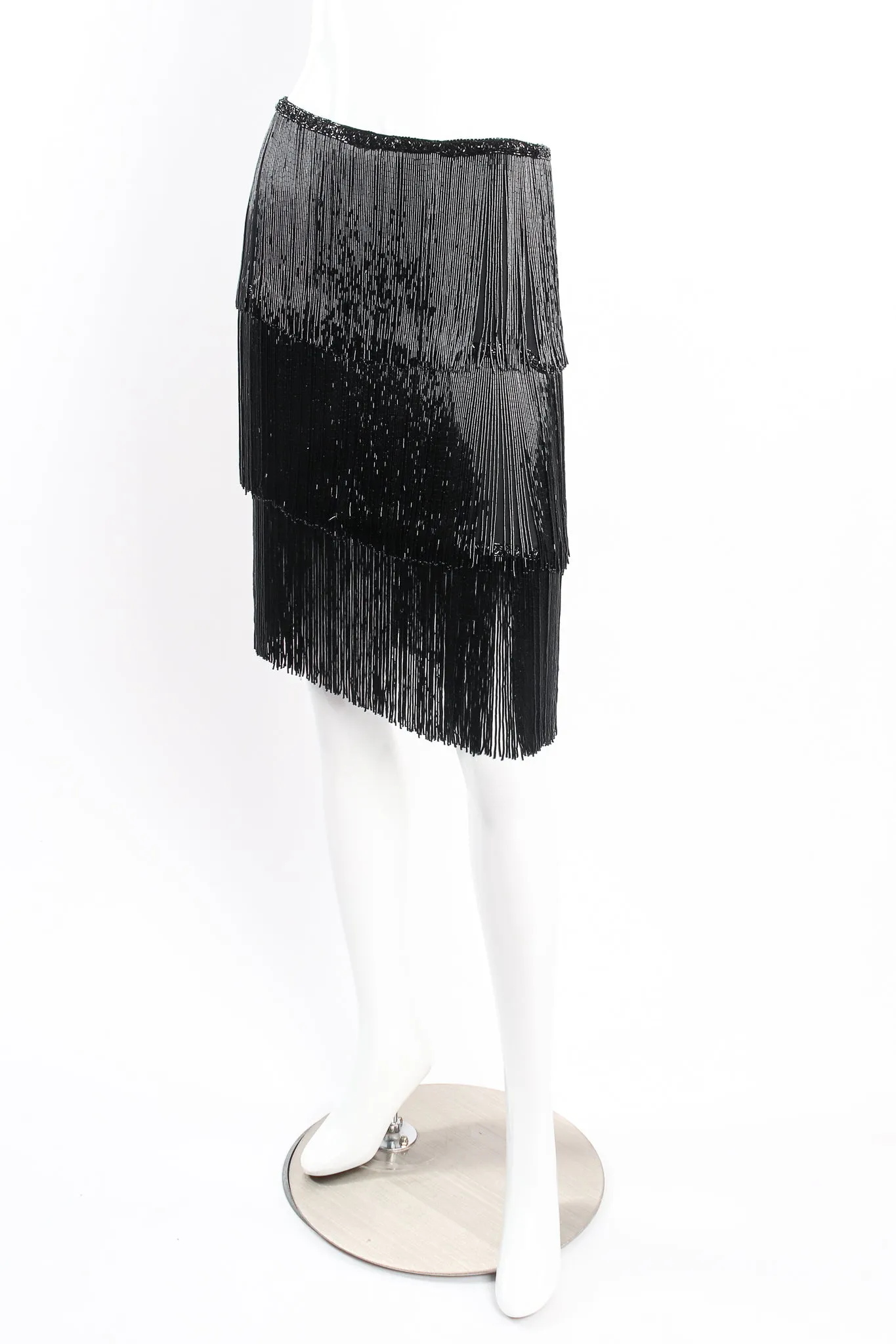 Tiered Bead Fringe Skirt