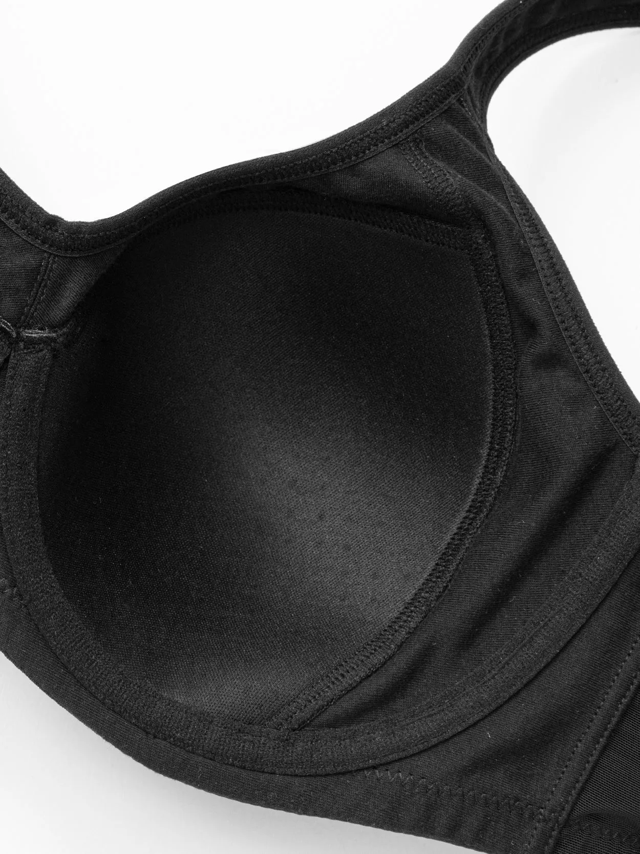 Underwire Full Support Plus Size Yoga Bra Black