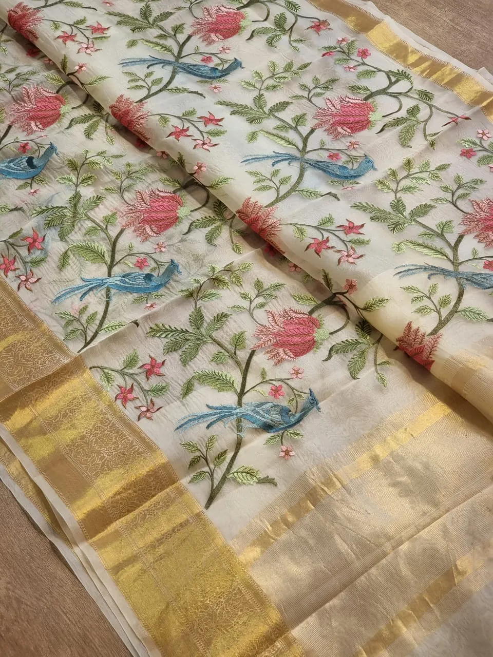 Varnisha organza floral saree