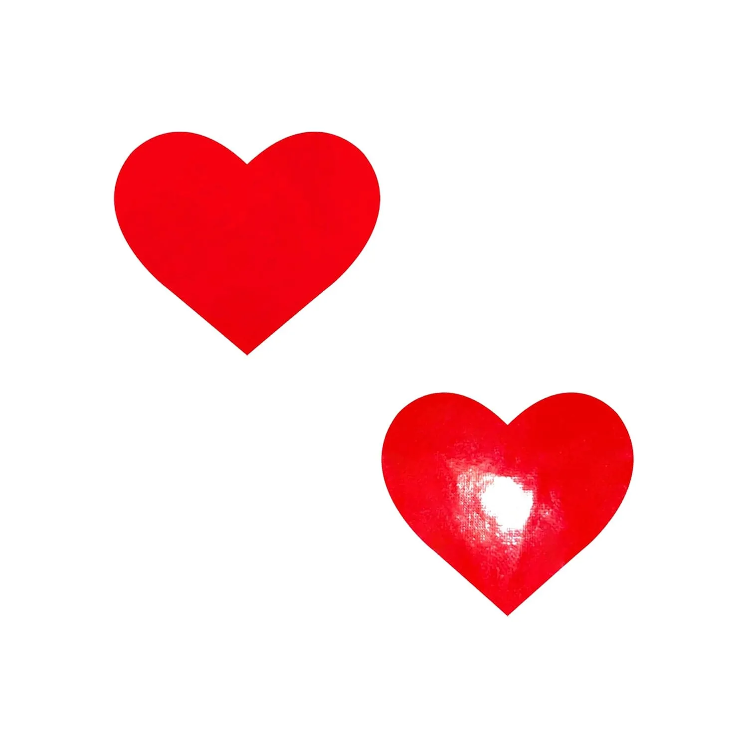 Vixen Red Wet Vinyl Heart U Body Stickers 6PK