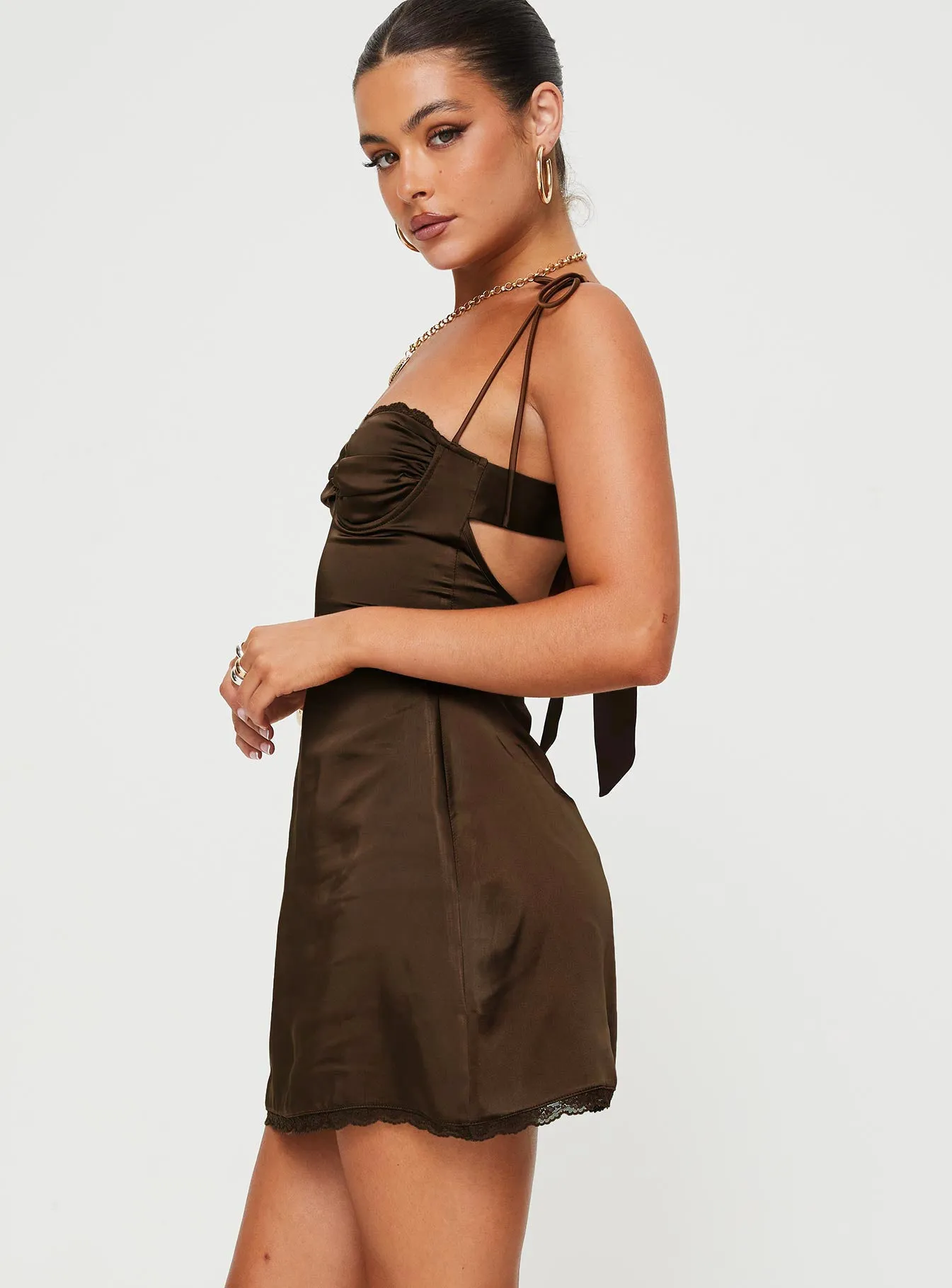 Wayzer Mini Dress Chocolate