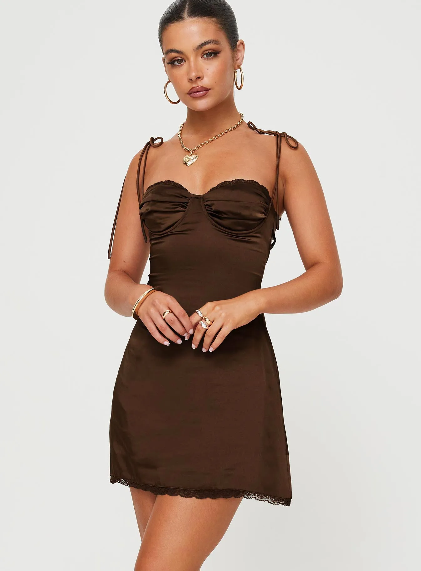 Wayzer Mini Dress Chocolate