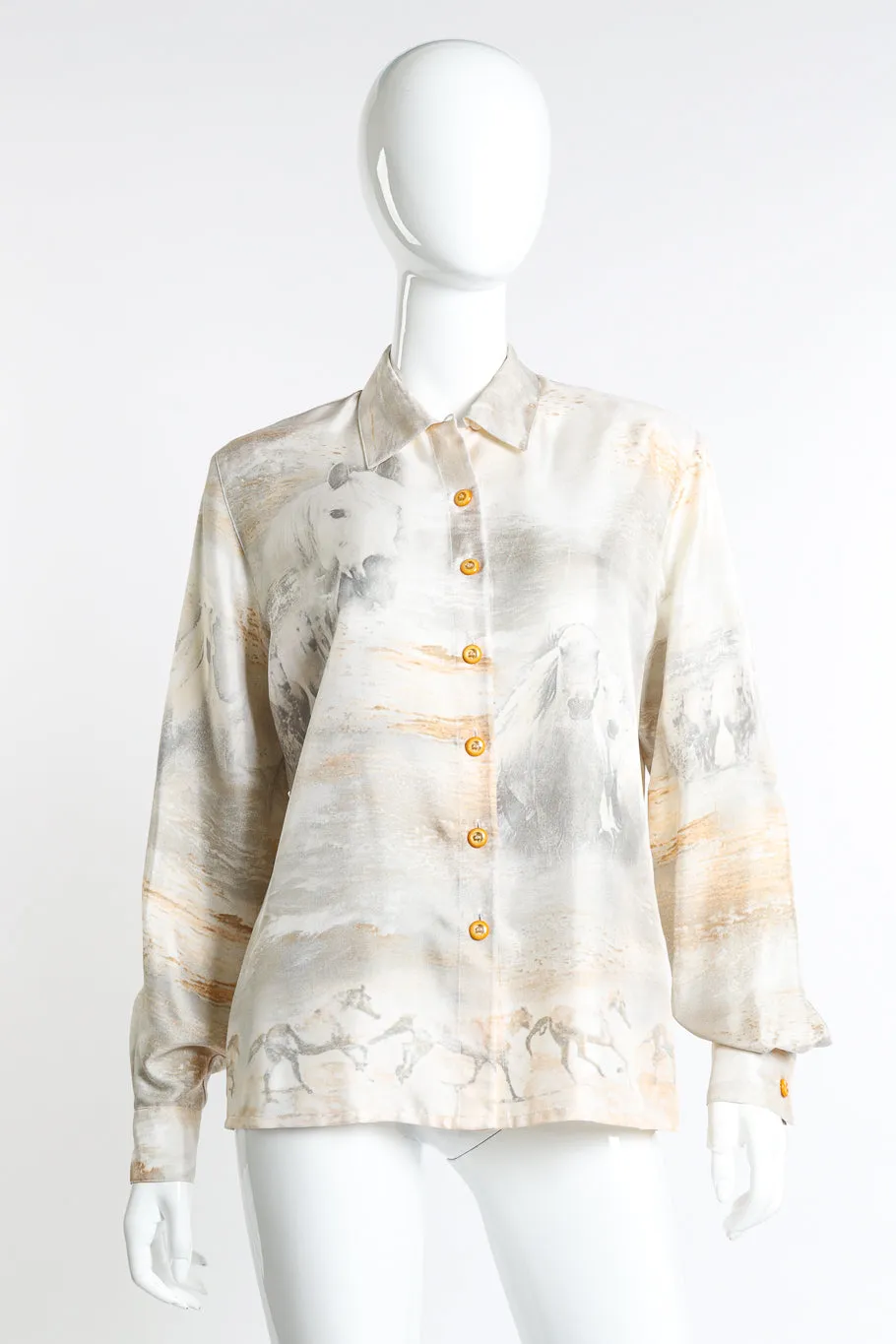 Wild Horses Silk Blouse