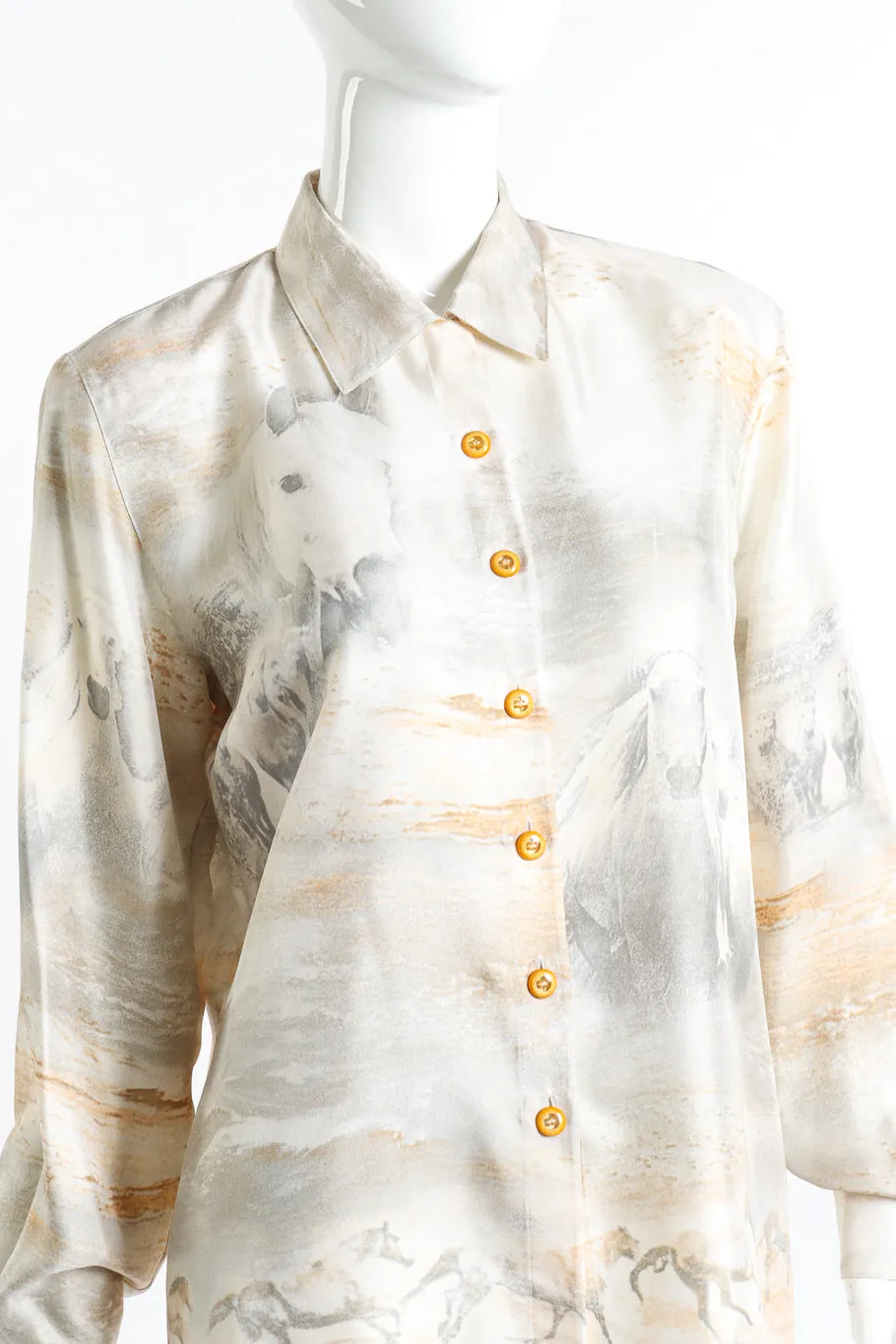 Wild Horses Silk Blouse