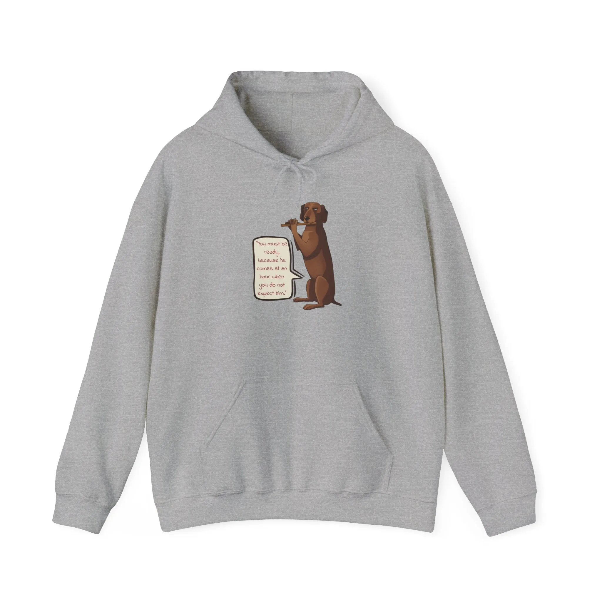 'You Must Be Ready' Dog Signal Message Unisex Heavy Blend Hooded Sweatshirt - EmpressKorea